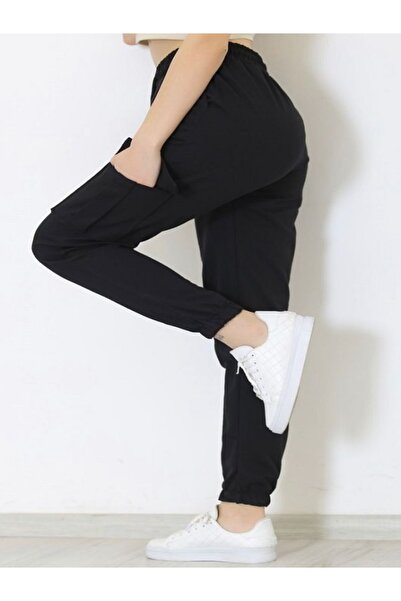 Anka Çelik Tayt Kargo Pantolon Paça Lastikli