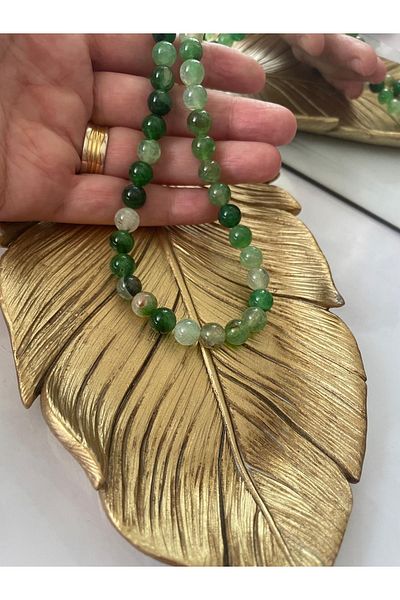 AYSHO Green Agate Natural Stone String (8 MM) (CERTIFIED)