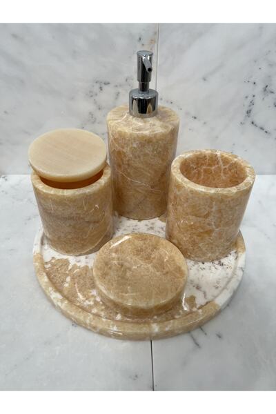 e&e Mermer Sabunluk Seti 4 Parça