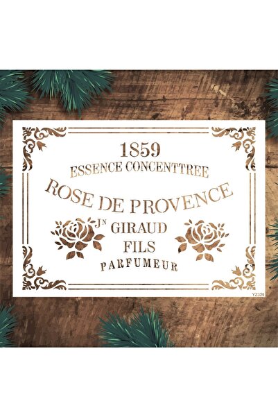 STENCİLTASARIM Stencil Tasarım Yz329 Rose Duvar, Ahşap ,cam, Kumaş Boyama Şab...