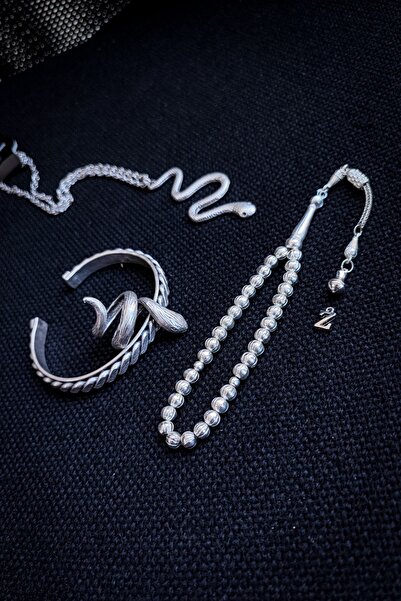 Vip Kehribar Bakır Tesbih Bileklik Kolye Yüzük Erkek Takı Seti Ayarlanabilir ...