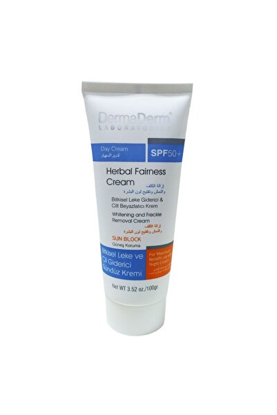 DermaDerm Herbal Skin Whitening Day Cream Sun Protection Spf 50+ 100 Gr