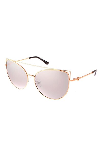 Angel Eyes Kadın Güneş Gözlüğü Cat Eyes Tasarım Gold Çerçeve Pembe Cam