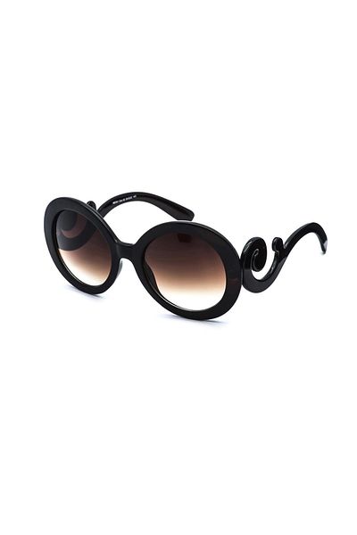 Angel Eyes Women's Sunglasses Oval Design Black Frame Gradient Glass