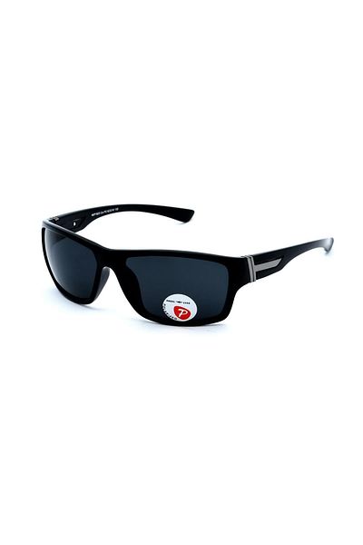 Angel Eyes Men's Sunglasses Rectangular Design Black Frame Black Polarized Glass