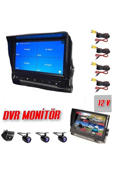 Genel Markalar 4 Kameralı Kayıtlı Araç Monitörü 12 Volt & 64 Gb Destekli ( Sd...
