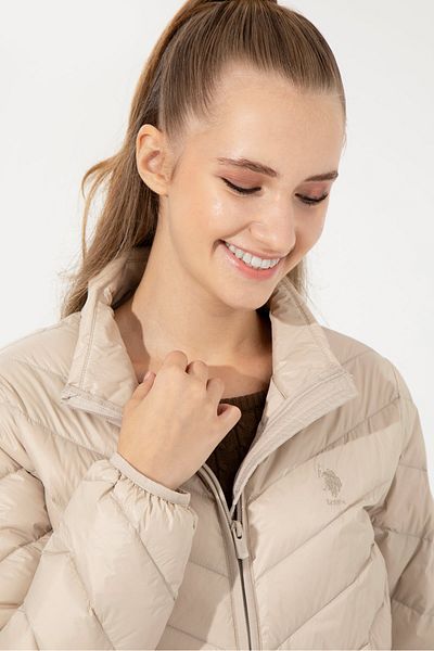 U.S. Polo Assn. Beige Women's Coat 50253400-vr049