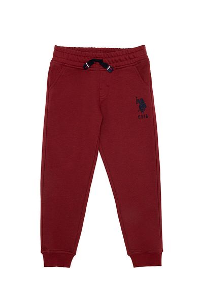U.S. Polo Assn. Boy's Red Sweatpants - Garcıakıds, Elastic Leg