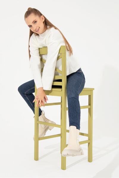 U.S. Polo Assn. Pulover de damă cu guler solid bej Melıo