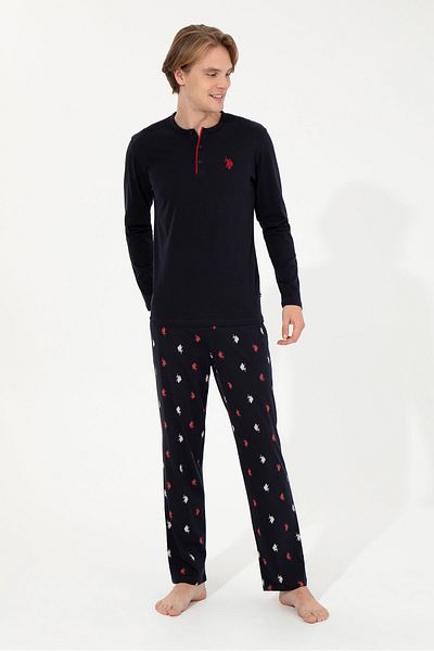 U.S. Polo Assn. Σετ ανδρικές πιτζάμες Navy Blue