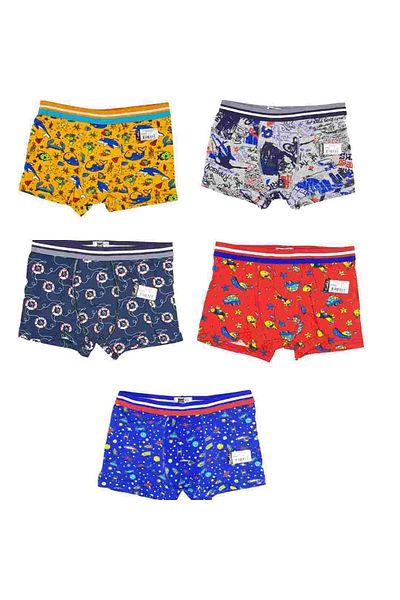 Tutku Elestan Printed Boy's Boxers 12-pack
