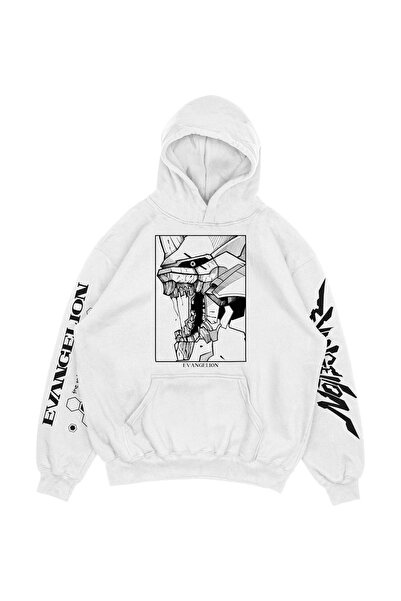 GALASHOP سويت شيرت بغطاء للرأس للجنسين من إيفانجيليون