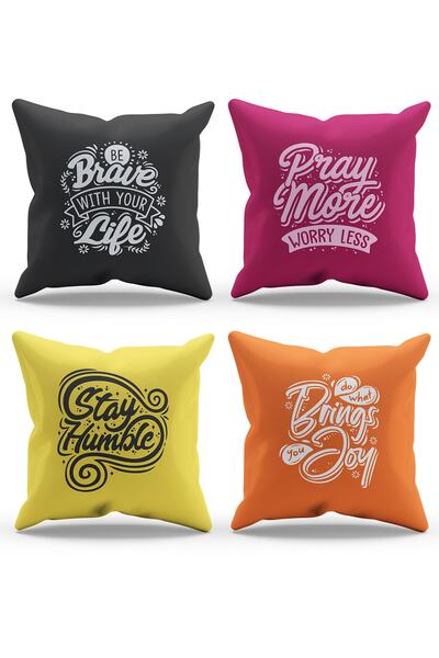 Moud's Dvostrano Štampano srećnih reči Sa deznom Kombinacija od 4 dela Antilo...