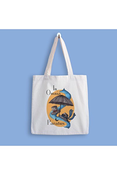 designedfy În geantă din pânză imprimată Omnia Paratus