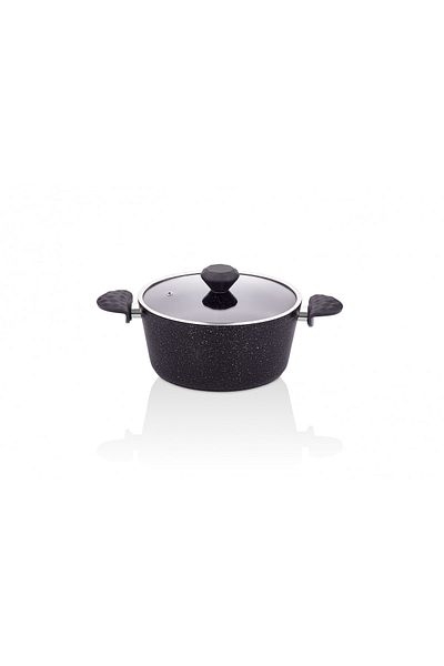 Taç Stone 7 Piece Granite Pot Set Black