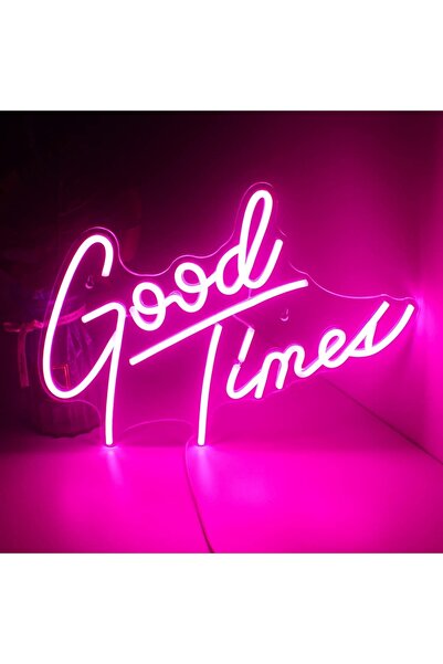 dekoraven Good Times Neon Tabela Neon Yazı Dekoratif Aydınlatma