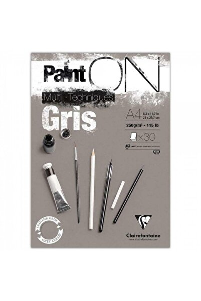 Clairefontaine Paint-on Gris 250 г Сірий багатофункціональний блок для малюва...