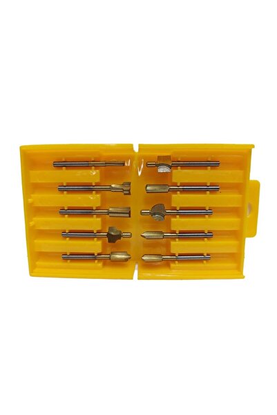 FIRAT HIRDAVAT 10 Parça Freze Uç Ahşap Oyma Hss Gravür Matkap Uç 3,2 Mm