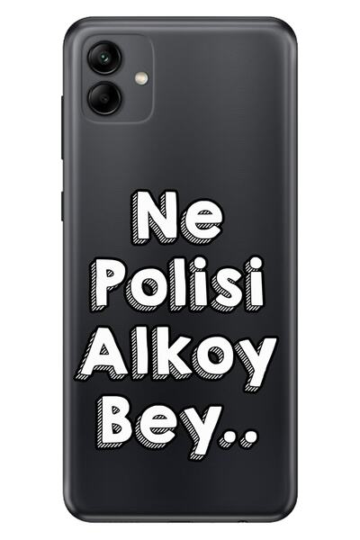 Cekuonline Ne Police on Samsung Galaxy A04 Case Silicone Moderna Patterned