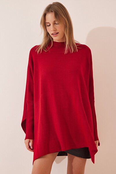 Happiness İstanbul Pullover - Rot - Oversize