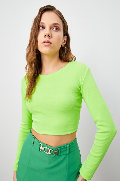 modavingo قميص قصير برقبة دائرية للنساء من Flor Green