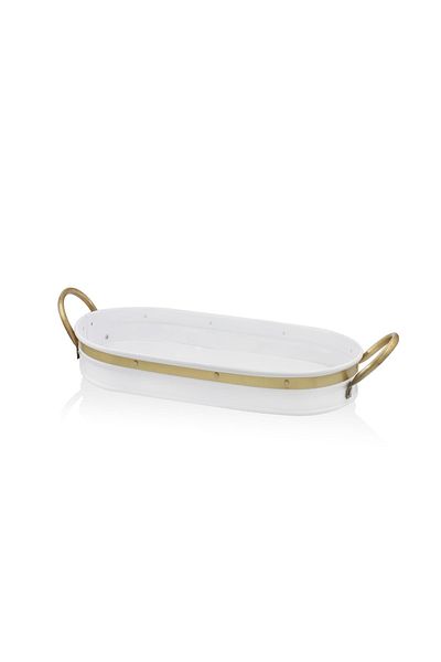 The Mia White Galvin Tray - 66X32 cm