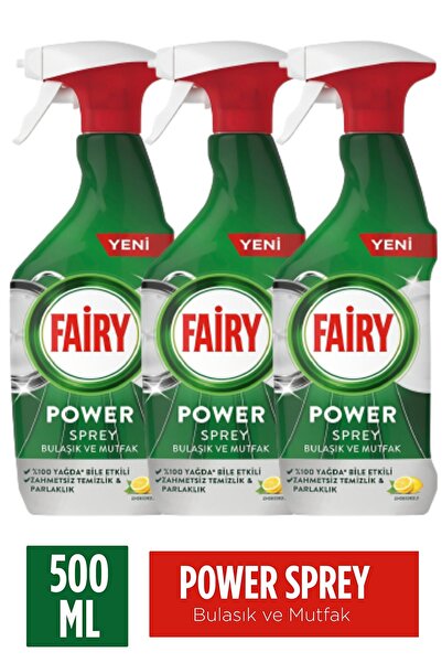 Fairy Power Sprey 3’ü 1 Arada Bulaşık Ve Mutfak 500 ml X 3 Adet