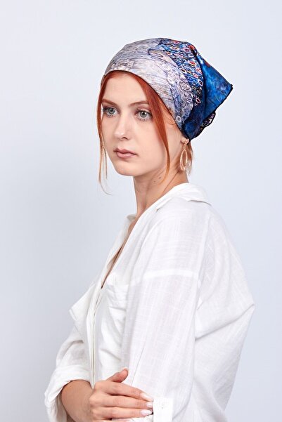 Nomads Felt Silk Bandana Scarf| Gustav Klimt Baroness Elisabeth| Nomads Felt