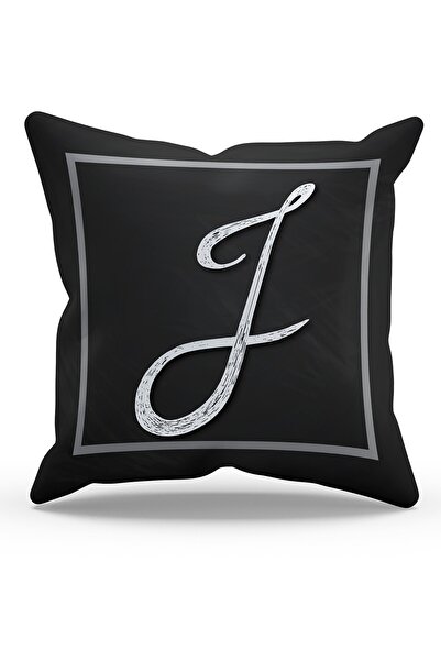 Moud's Двосторонній чохол для подушки з замші з малюнком літери J