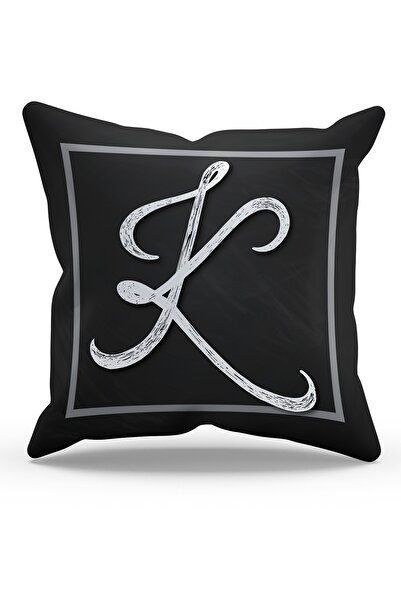 Moud's Двосторонній чохол для подушки з замші з малюнком літери K