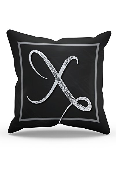 Moud's Двосторонній чохол для подушки із замші з малюнком літери X