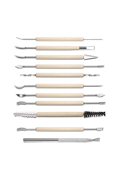 sanatofis Ceramic Modeling Carving and Cleaning Detail Set 11 Pieces
