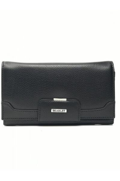 Skarlet Hakiki Deri Kadın Cüzdanı