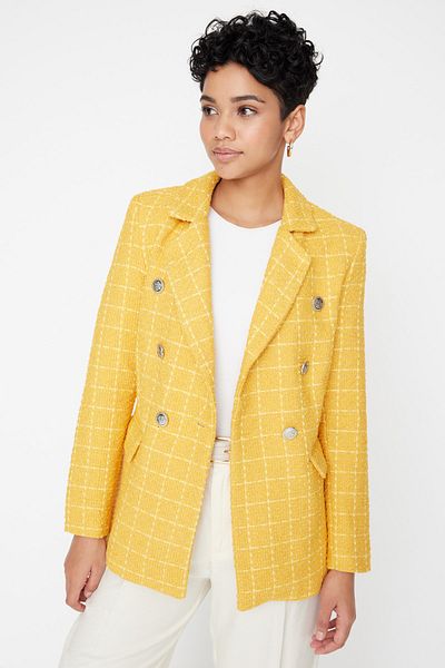 Trendyol Collection Blazer - Gelb - Figurbetont