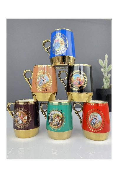 ACAR Luxury Porcelain Vinatege Logo Mug Purple