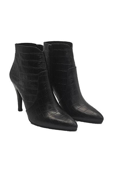 DUYGUSHOESBAG Genuine Leather Anaconda Women's Heeled Boots