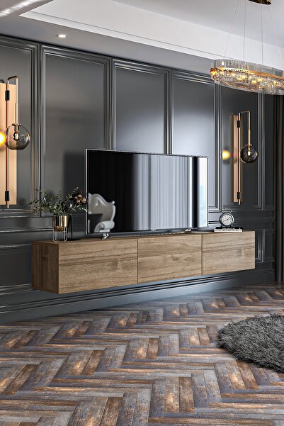 Givayo Mobilya Bodrum Tv Ünitesi Duvara Monte - Ayaklı Kullanım 180 Cm