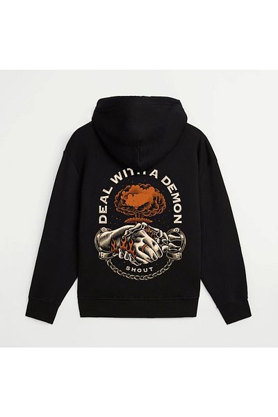 Shout Oversize Deal With A Demon Unisex Hoodie