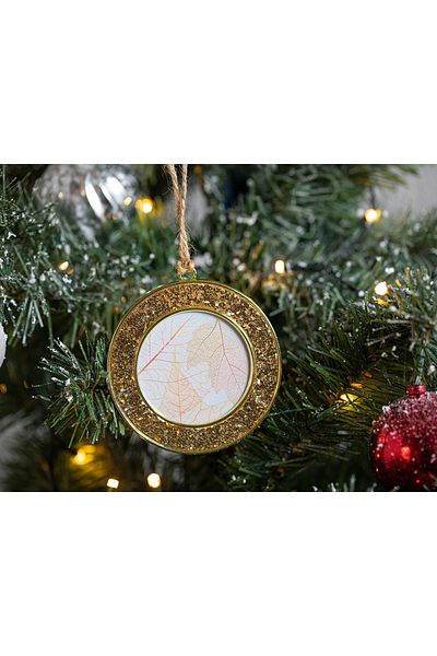 English Home 9X9 cm Gold Glitter Framed Hanging Accessory
