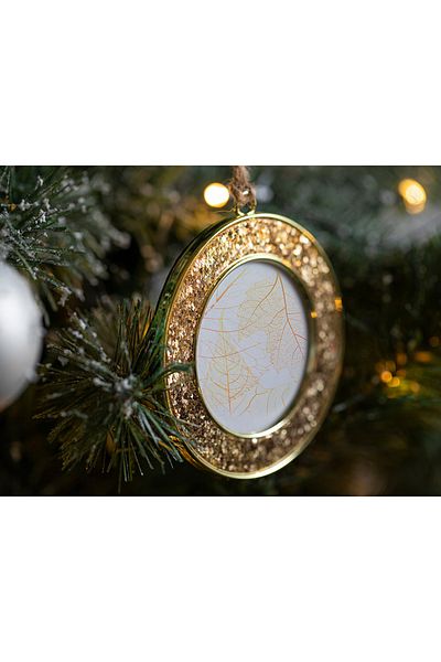 English Home 9X9 cm Gold Glitter Framed Hanging Accessory