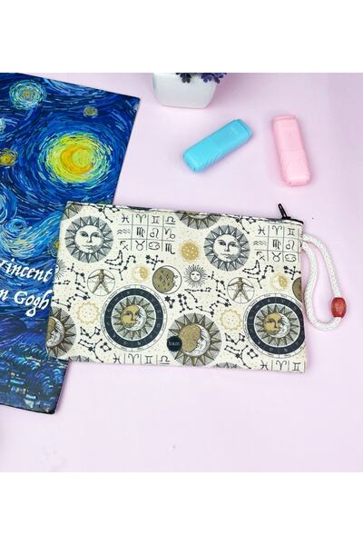 Çılgıntrend Υφασμάτινο πορτοφόλι με θήκη για στυλό με σχέδιο Ταρώ Σελήνης και...