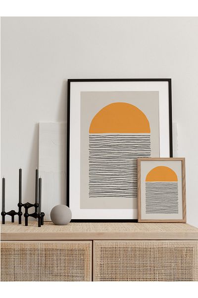Postifull Pictură murală minimalistă și estetică, poster fără încadrare, decor de perete pentru hol, bucătărie și birou