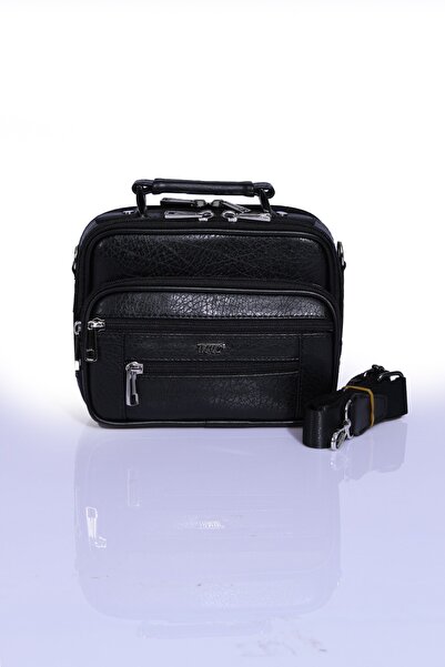 By Hakan Traum 018 Steel Case Men's Bag with Hand and Shoulder Strap Black