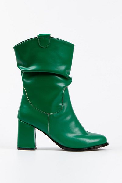 irmona Μποτάκι με τακούνι Rio Green Imported Leather Bellows