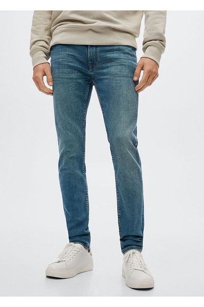 MANGO Man Kalhoty Slim Fit Jude Denim