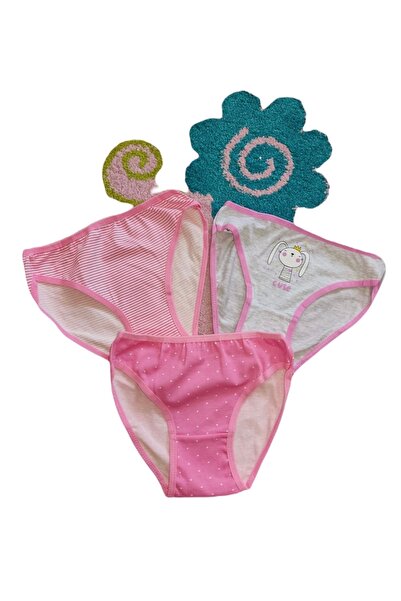 Kız Çocuk Tavşan Slip Külot 3 Lü Paket