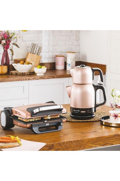 KORKMAZ A331-02 Çaytema Electric Teapot (Rosagold)