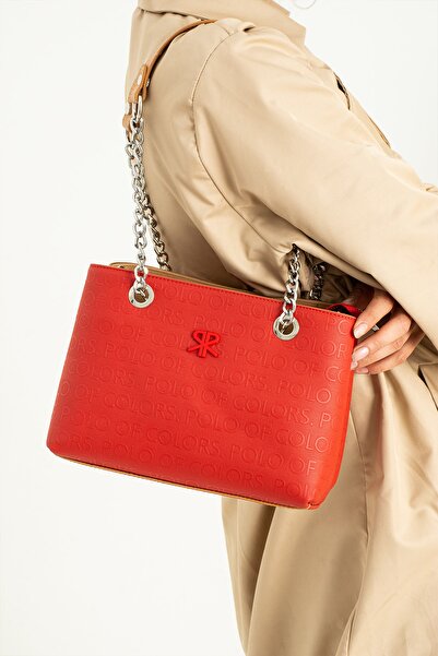 ImPolo Lorin Червона Сумка через Плече для Жінок 18x26 Розмір