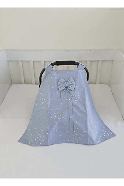 ebabynest غطاء عربة الأطفال باللونين الأزرق والأبيض من سلسلة Milky Way