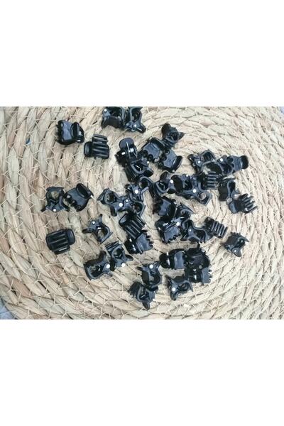 GÜLPEŞE 20 قطعة مشبك مشبك أسود صغير مزلاج S-002